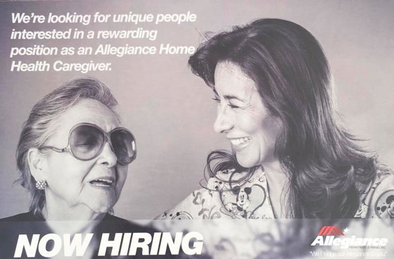 Allegiance Is Hiring Qualified Certified Nursing Assistants (CNAs)/Home Health Aides (HHAs)!